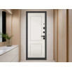 tumb 2 - ДМ CITY MAX PP Черный муар металлик/ 9BD-1 МДФ Чёрный матовый, 9BD-1МДФ белый матовый 205*86 Левая