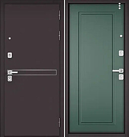 Дверь входная City Max MP D-4/ 1 Шоколад букле, D-4/Авокадо, 1, 2 замка, с ночной задвижкой