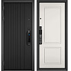 tumb 1 - ДМ CITY MAX IQ PP Черный муар металлик/МДФ Чёрный матовый, 9В-161, МДФ Белый матовый 9ВD-1  205*96 Левая