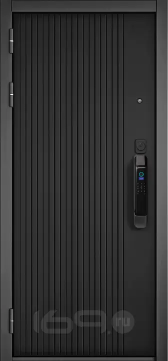 ДМ CITY MAX IQ PP Черный муар металлик/МДФ Чёрный матовый, 9В-161, МДФ Белый матовый 9ВD-1  205*96 Левая