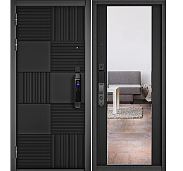 Дверь входная City Max IQ PP 173 Сsmart/164 Чёрный матовый/Чёрный матовый, 2 замка