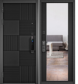 Дверь входная City Max IQ PP 173 Сsmart/164 Чёрный матовый, 173 Сsmart/Чёрный матовый, 164, 2 замка