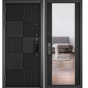 Дверь входная Сити Макс Ай Кью ПП 173 Сsmart/164 Чёрный матовый/Чёрный матовый, 2 замка