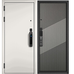 Дверь входная Сити Макс Ай Кью ПП 100/163 Белый матовый/Орех пепельный, 2 замка