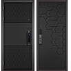 tumb 1 - ДМ CITY MAX IQ PP Черный муар металлик/МДФ Чёрный матовый , 162 Сsmart/ МДФ Чёрный матовый 184 205*88 Левая