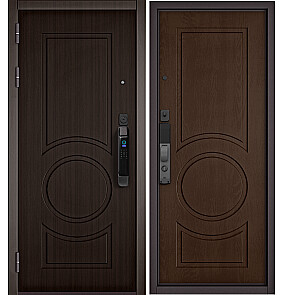 Дверь входная Сити Макс Ай Кью ПП 6/6 Шоколад ларче/Дуб коньяк, 2 замка
