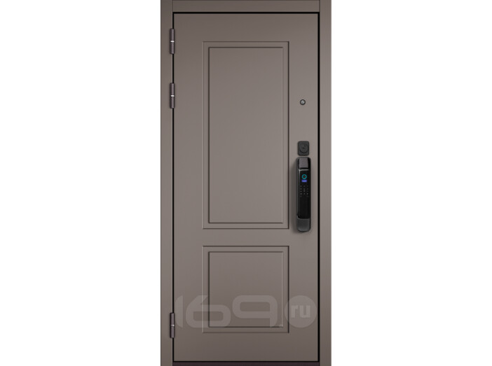 ДМ CITY MAX IQ PP Черный муар металлик/МДФ Эмаль капучино , 1 Сsmart/ МДФ Эмаль белоснежная 1D 205*88 Левая
