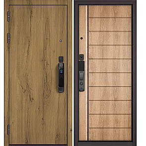 Дверь входная Сити Макс Ай Кью ПП 100/136 Дуб Галифакс медовый/Дуб шале натуральный, 2 замка