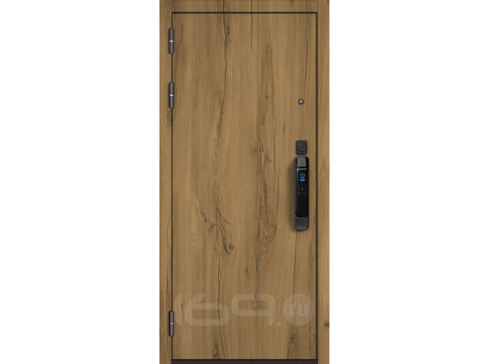 ДМ CITY MAX IQ PP Черный муар металлик/МДФ Дуб Галифакс медовый, 100 Сsmart/ МДФ Дуб шале натуральный 136 205*88 Левая