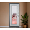 tumb 4 - ДМ FAMILY ECO MP Антрацит букле/МДФ Белый ларче E-140 mirror Задвижка 205*96 Левая 