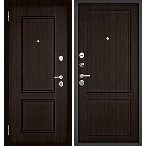 Дверь входная Фэмели Эко ПП D1/D1 Шоколад ларче/Шоколад ларче, 2 замка