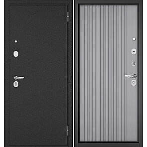 Дверь входная Траст Эко МП 161 Антрацит букле/Гриджио, 2 замка