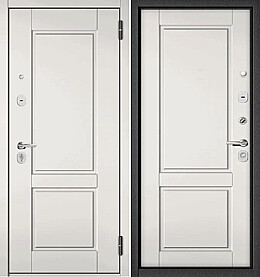 Дверь входная Trust Eco PP 1/1 (фурнитура черная) Белый софт, 1/Белый софт, 1, 2 замка