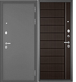Дверь входная Trust Mass MP 9S-136 Антрацит букле/Шоколад ларче, 9S-136, 2 замка, с ночной задвижкой