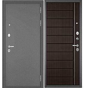 Дверь входная Траст Масс МП 9S-136 Антрацит букле/Шоколад ларче, 2 замка