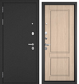 Дверь входная Trust Mass MP 9SD-1 Антрацит букле/Ясень ривьера крем, 9SD-1, 2 замка, с ночной задвижкой