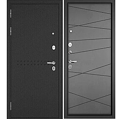 Дверь входная Trust Mass MP 9S-130 Антрацит букле/Бетон серый, 2 замка, с ночной задвижкой