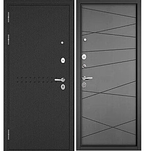 Дверь входная Траст Масс МП R4/130 Антрацит букле/Бетон серый, 2 замка, с ночной задвижкой