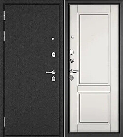 Дверь входная Trust Mass MP 1 Антрацит букле/Белый софт, 1, 2 замка, с ночной задвижкой