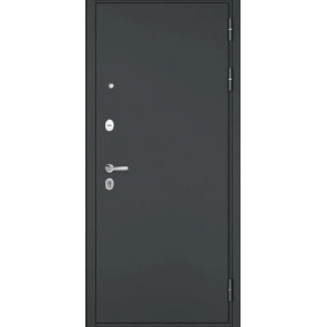 Дверь входная Траст Масс МП 9S-164 Черный муар металлик/Графит Софт, с зеркалом, 2 замка