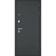 Дверь входная Траст Масс МП 9S-164 Черный муар металлик/Графит Софт, с зеркалом, 2 замка, с ночной задвижкой