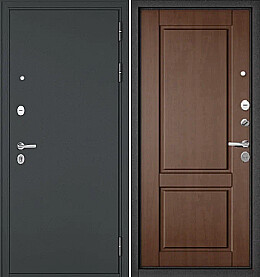 Дверь входная Trust Mass MP 1 (чёрная фурнитура) Черный муар металлик/Карамель, 1, 2 замка, с ночной задвижкой