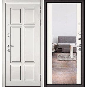 Дверь входная Траст Масс ПП 9S-109/9S-164 Белый софт/Белый софт, с зеркалом, 2 замка