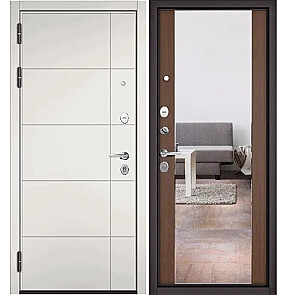 Дверь входная Траст Масс ПП 193/164 Белый софт/Карамель, 2 замка