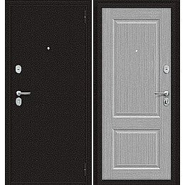 Дверь входная Optim X-2 6 см Антик Медный/Серый клен, 2 замка