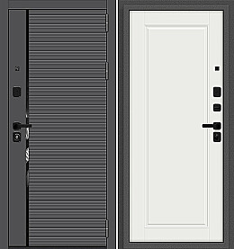 Дверь входная Optim Z-3 Графит/Белый, 2 замка