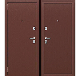 Дверь входная Тайга-7 Антик Медь/Антик Медь, 2 замка