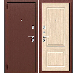 Дверь входная Тайга-7 Антик Медь/Бежевый клен, 2 замка