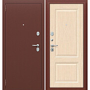 Дверь входная Тайга-7 Антик Медь/Бежевый клен, 2 замка