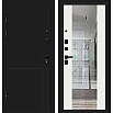 Дверь входная Optim Z-2 Муар черный/Белый, с зеркалом, 2 замка, с ночной задвижкой