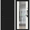 Дверь входная Optim Z-2 Муар черный/Белый, с зеркалом, 2 замка, с ночной задвижкой