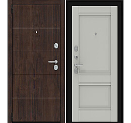 Дверь входная Porta R-3 4/K42 Almon 28/Nardo Grey, 2 замка, с ночной задвижкой