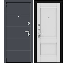 Дверь входная Porta R-3 4/K42 Graphite Pro/Alaska, 2 замка, с ночной задвижкой
