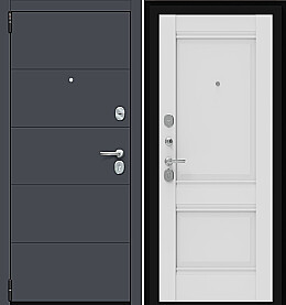 Дверь входная Porta R-3 4/K42 Graphite Pro/Alaska, 2 замка