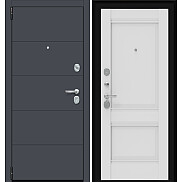 Дверь входная Porta R-3 4/K42 Graphite Pro/Alaska, 2 замка, с ночной задвижкой