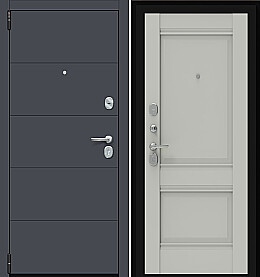 Дверь входная Porta R-3 4/K42 Graphite Pro/Nardo Grey, 2 замка