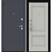Дверь входная Porta R-3 4/K42 Graphite Pro/Nardo Grey, 2 замка, с ночной задвижкой