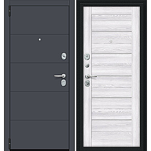 Дверь входная Porta R-3 4/П22 Graphite Pro/Riviera Ice, 2 замка