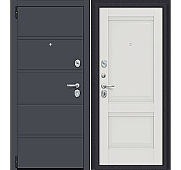Дверь входная Porta R-3 8/K42 Graphite Pro/Alaska, 2 замка, с ночной задвижкой