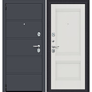 Дверь входная Porta R-3 8/K42 Graphite Pro/Alaska, 2 замка, с ночной задвижкой
