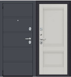 Дверь входная Porta R-3 8/K42 Graphite Pro/Nardo Grey, 2 замка, с ночной задвижкой