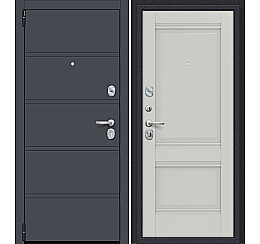 Дверь входная Porta R-3 8/K42 Graphite Pro/Nardo Grey, 2 замка, с ночной задвижкой