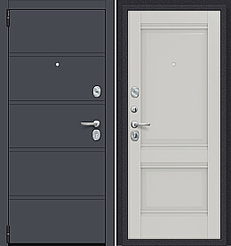 Дверь входная Porta R-3 8/K42 Graphite Pro/Nardo Grey, 2 замка