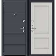 Дверь входная Porta R-3 8/K42 Graphite Pro/Nardo Grey, 2 замка, с ночной задвижкой