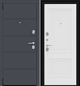 Дверь входная Porta R-3 8/K82 Graphite Pro/Alaska, 2 замка