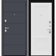 Дверь входная Porta R-3 8/K82 Graphite Pro/Alaska, 2 замка, с ночной задвижкой